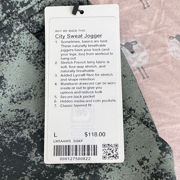 lululemon athletica City Sweat Jogger - Black and Gray - Picture 2 of 3